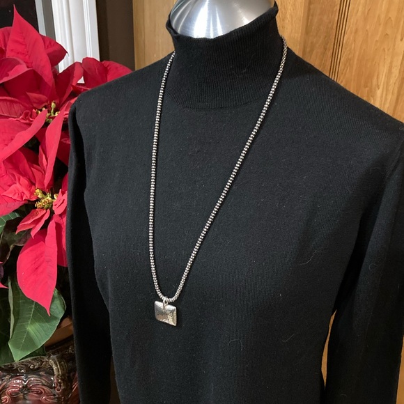 Silpada sterling silver popcorn necklace and hammered silver pendant. - Picture 2 of 15